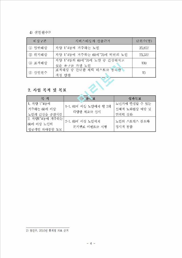 1000원][사회복지 사업계획서] 어르신들의 임파워먼트를 위한 심신 건강증진 프로포절 (사업명다시 떠오르는 해).hwp